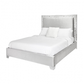 Wellington Grey Velvet Bed